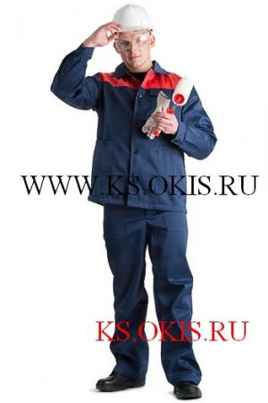 СО Костюм мужской Стандарт 1 синий-красный куртка + брюки р.44-46 рост 3