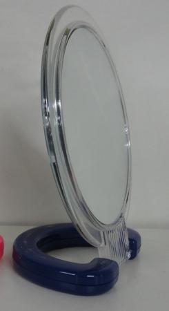 Зеркало оправа пластм круг 2-х стороннее №5  д=6см а022 нв123 фиолет.