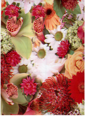 Скатерть Салфетка  ПВХ 60*100 см  Цветочный фейерверк 