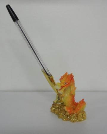 КЦ Подставка для ручки керамика/пластм Дракон Оранж