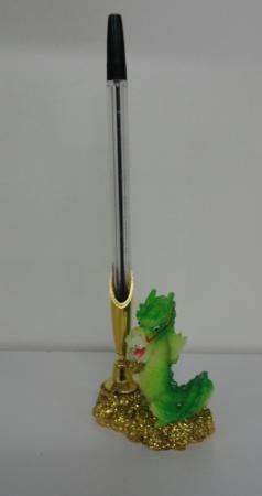 КЦ Подставка для ручки керамика/пластм Дракон Зеленый