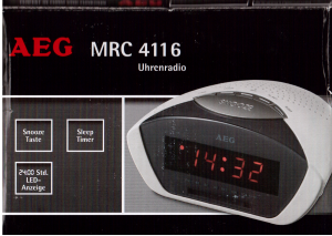 Часы Будильник Радио электрич AEG  mrc4116  цвет светло-серый 