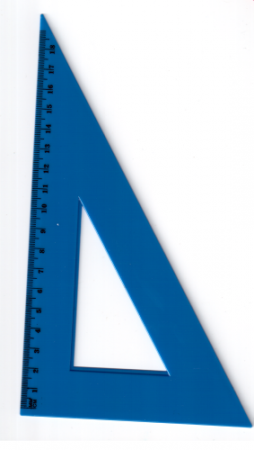 КЦ Линейка Треугольник 19см  пластм цвет в асс. уп 6 шт (9руб за шт)