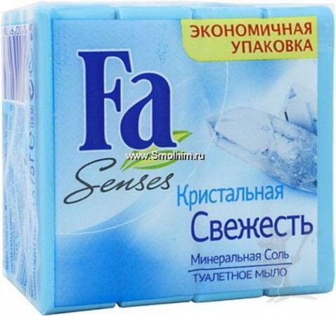 БХ Мыло  Fa - Senses Кристальная Свежесть 4шт* 75 гр