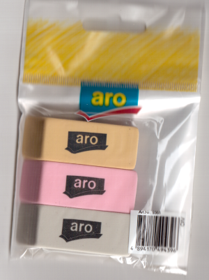 КЦ Резинка стират Ластик АРО набор 3 шт цвета в асс.