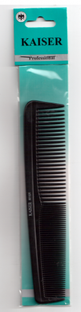 Расческа Гребень 18,5см Кайзер 801026 пластм черный цвет  уп 6шт (20руб за шт)