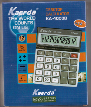 КЦ Калькулятор настольный Kaerda KA4000b 12разр уп 3шт (279руб за шт)