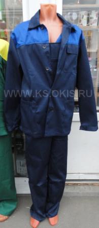 СО Костюм мужской Стандарт 2 синий-василек куртка + полукомбинезон р. с 44 по 62 рост 3
